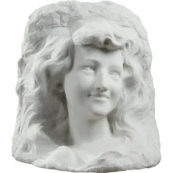Best Pamono 19th Century Bust of Young Woman in Carrara Marble, 1890s