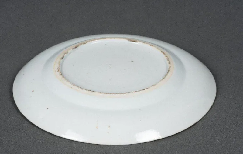 New Pamono 19th Century Canton Porcelain Plate with Floral and Butterfly Decor