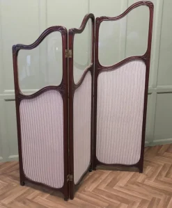 Discount Pamono 19th Century Carved Upholstered Dressing Screen