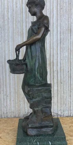 Pamono 20th Century Cast Bronze Nymph Statue by Ferdinando De Luca, Italy