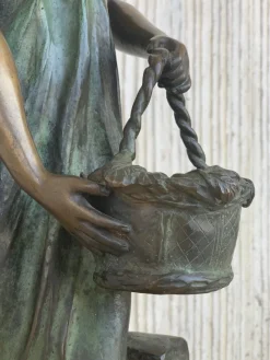Pamono 20th Century Cast Bronze Nymph Statue by Ferdinando De Luca, Italy