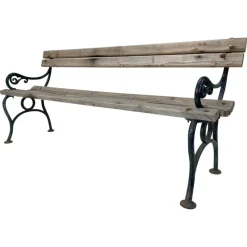 Hot Pamono 19th Century Cast Iron and Wood Bench