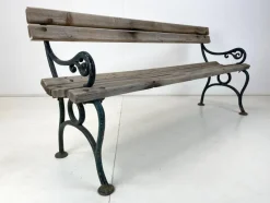 Hot Pamono 19th Century Cast Iron and Wood Bench