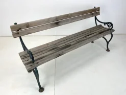 Hot Pamono 19th Century Cast Iron and Wood Bench