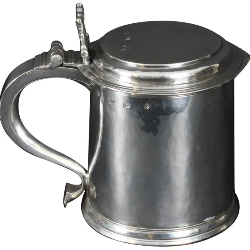 Outlet Pamono 17th Century Charles II English Sterling Silver Tankard, 1680s
