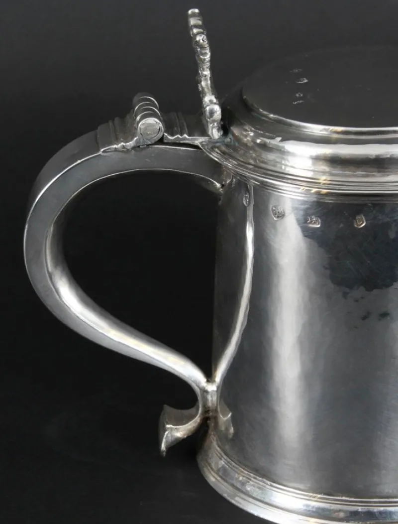 Outlet Pamono 17th Century Charles II English Sterling Silver Tankard, 1680s