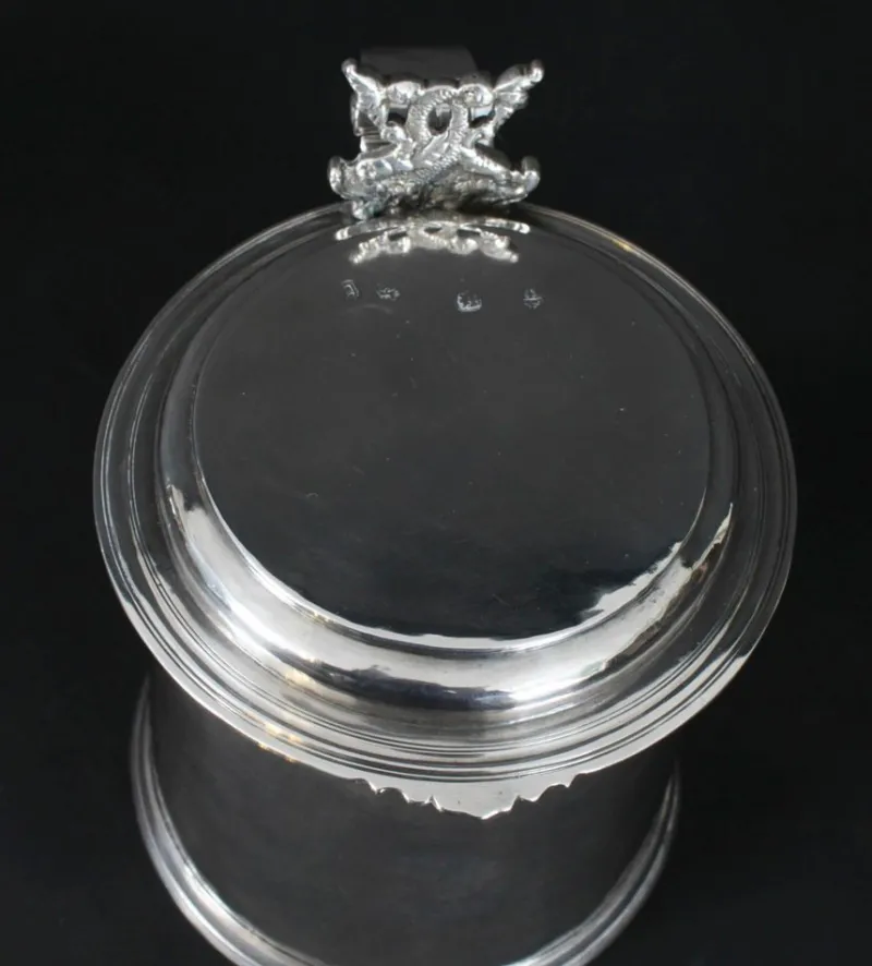 Outlet Pamono 17th Century Charles II English Sterling Silver Tankard, 1680s
