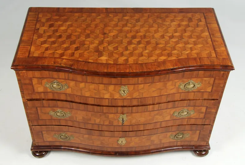 Discount Pamono 18th Century Chest with Trompe-Lœil Marquetry, 1770