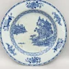 Clearance Pamono 18th Century Chinese Blue and White Porcelain Dish with Pagoda Motif