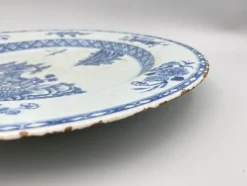 Clearance Pamono 18th Century Chinese Blue and White Porcelain Dish with Pagoda Motif