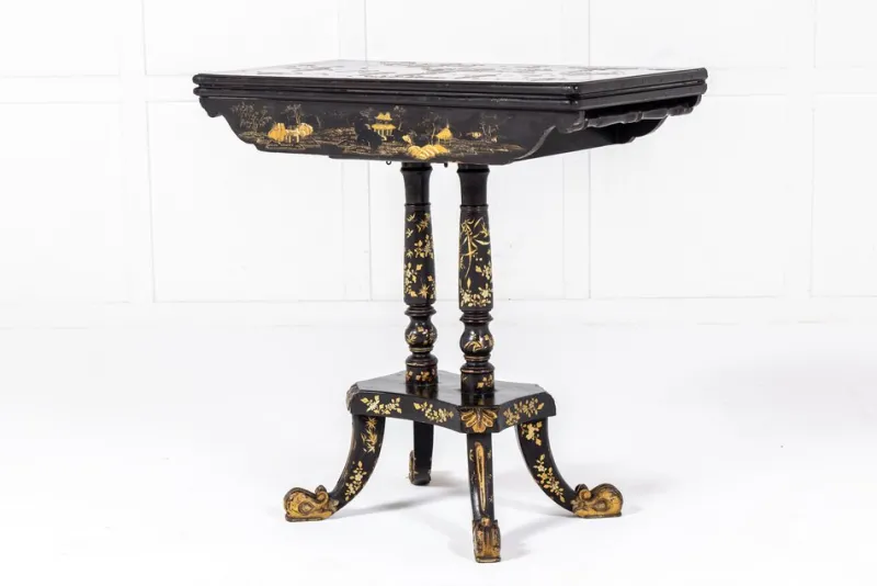 Pamono 19th Century Chinese Export Lacquer Games Table> Game Tables