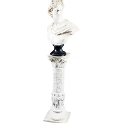 Pamono 20th Century Composition Marble Bust of Apollo on Pedestal, Set of 2> Pedestals And Columns