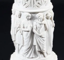 Pamono 20th Century Composition Marble Bust of Apollo on Pedestal, Set of 2><noscript><img width=