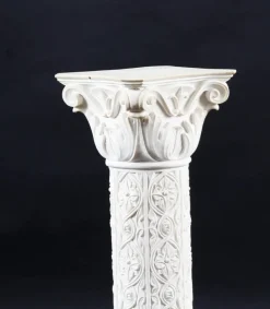 Pamono 20th Century Composition Marble Bust of Apollo on Pedestal, Set of 2><noscript><img width=