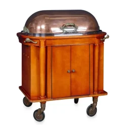 Sale Pamono 20th Century Continental Copper & Brass Bain-Marie Trolley, 1970s