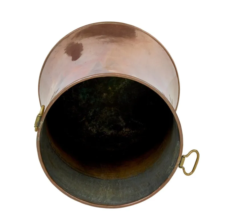 Pamono 19th Century Copper and Brass Shaped Bucket, 1890s> Ice Buckets & Wine Coolers