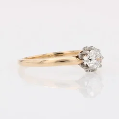Best Pamono 20th Century Diamond 18 Karat Yellow Gold Solitaire Ring