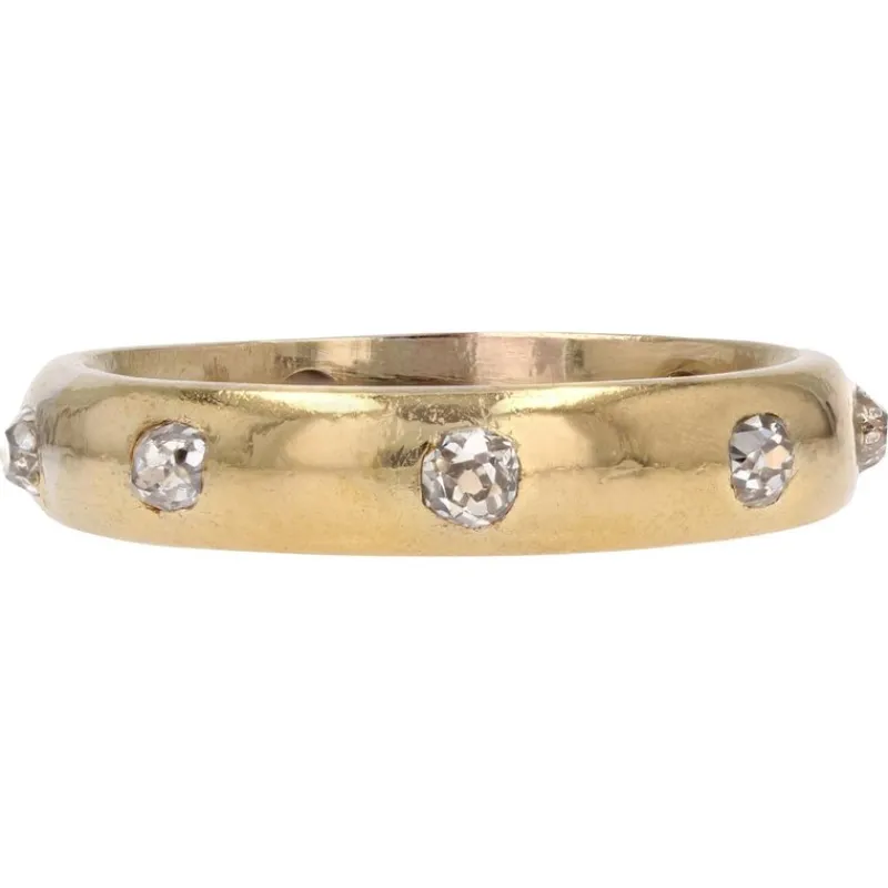 Pamono 20th Century Diamonds 18 Karat Yellow Gold Wedding Ring> Rings