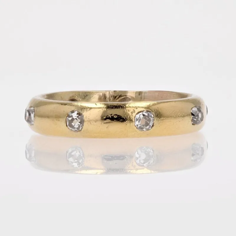 Pamono 20th Century Diamonds 18 Karat Yellow Gold Wedding Ring> Rings