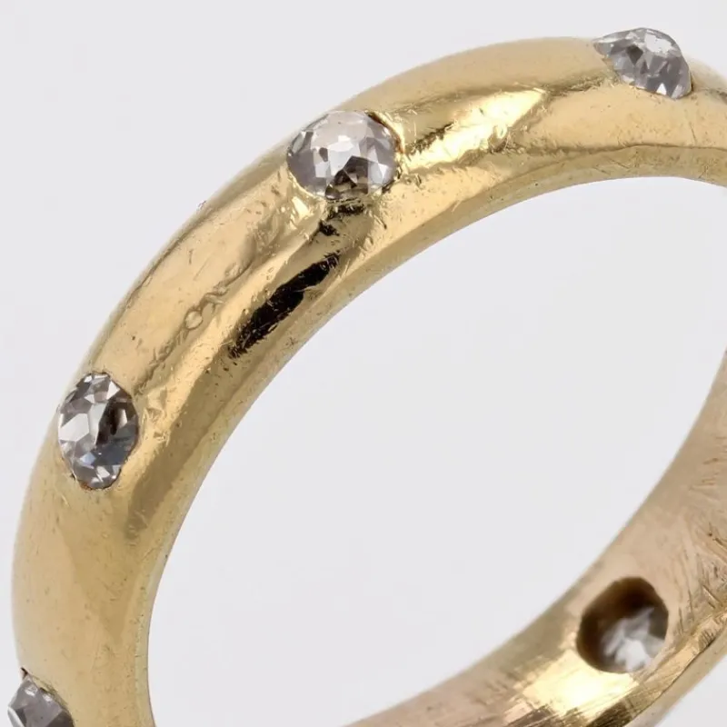 Pamono 20th Century Diamonds 18 Karat Yellow Gold Wedding Ring> Rings