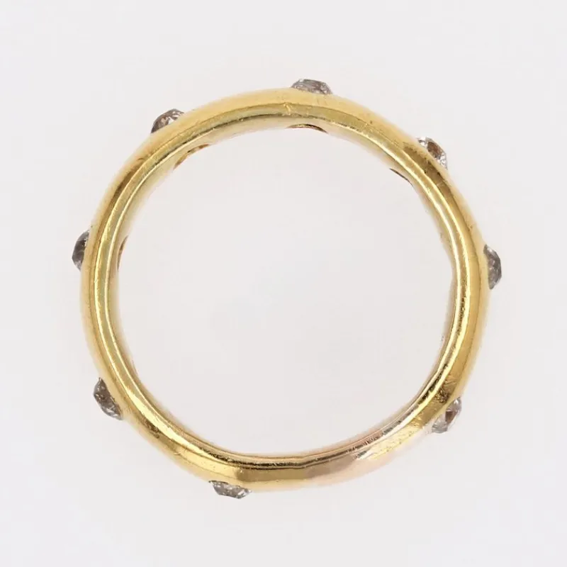 Pamono 20th Century Diamonds 18 Karat Yellow Gold Wedding Ring> Rings