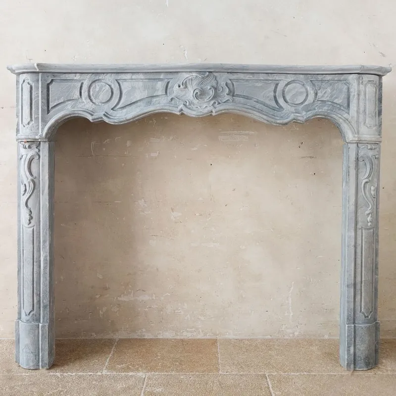 Pamono 18th Century Dutch Blue Turquin Marble Mantelpiece in the style of Regency> Fireplaces And Mantels