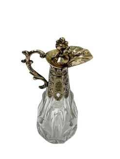 Pamono 19th Century Dutch Crystal & Gold Scent Perfume Bottle, 1860s><noscript><img width=