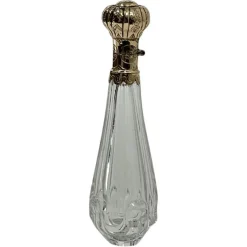 Pamono 19th Century Dutch Crystal and Gold Perfume Bottle> Bottles, Carafes & Jugs