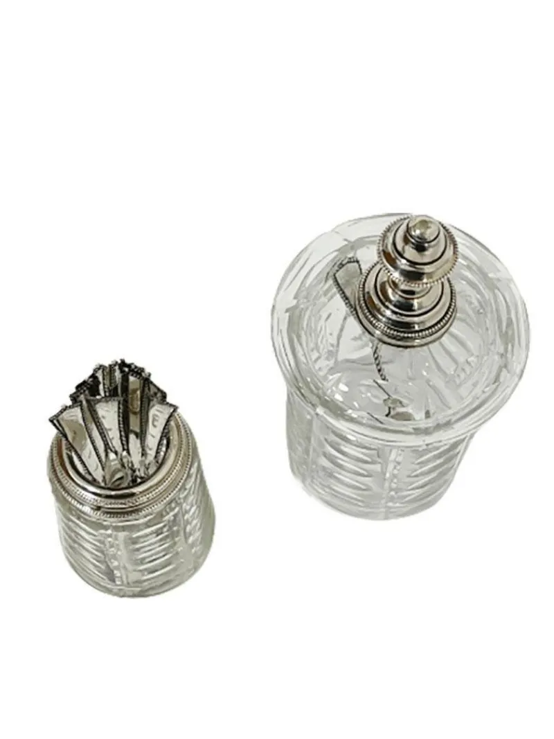 Discount Pamono 19th Century Dutch Crystal & Silver Sugar Bowl & Spoon Vase Set, Set of 14