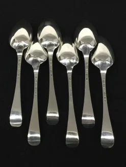 Discount Pamono 18th Century Dutch Haags Lofje Silver Spoons, The Hague, 1758, Set of 6