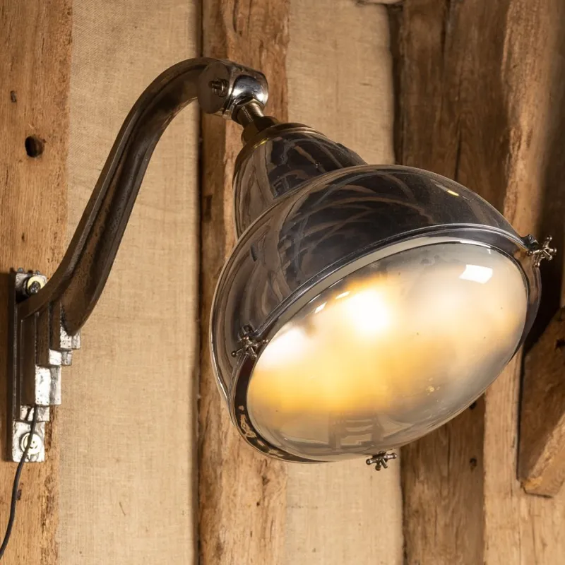 Pamono 20th Century Dutch Polished Metal Outdoor Lamps, 1920s, Set of 2> Garden Lighting
