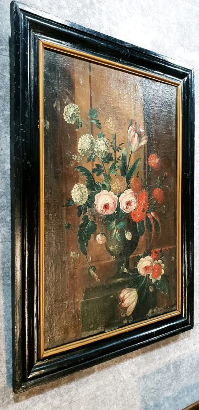 Pamono 18th Century Dutch School, Flowers Bouquet, Oil on Canvas, Set of 2> Old Masters