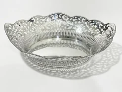 Pamono 20th Century Dutch Silver Bread Basket by Van Kempen & Begeer><noscript><img width=