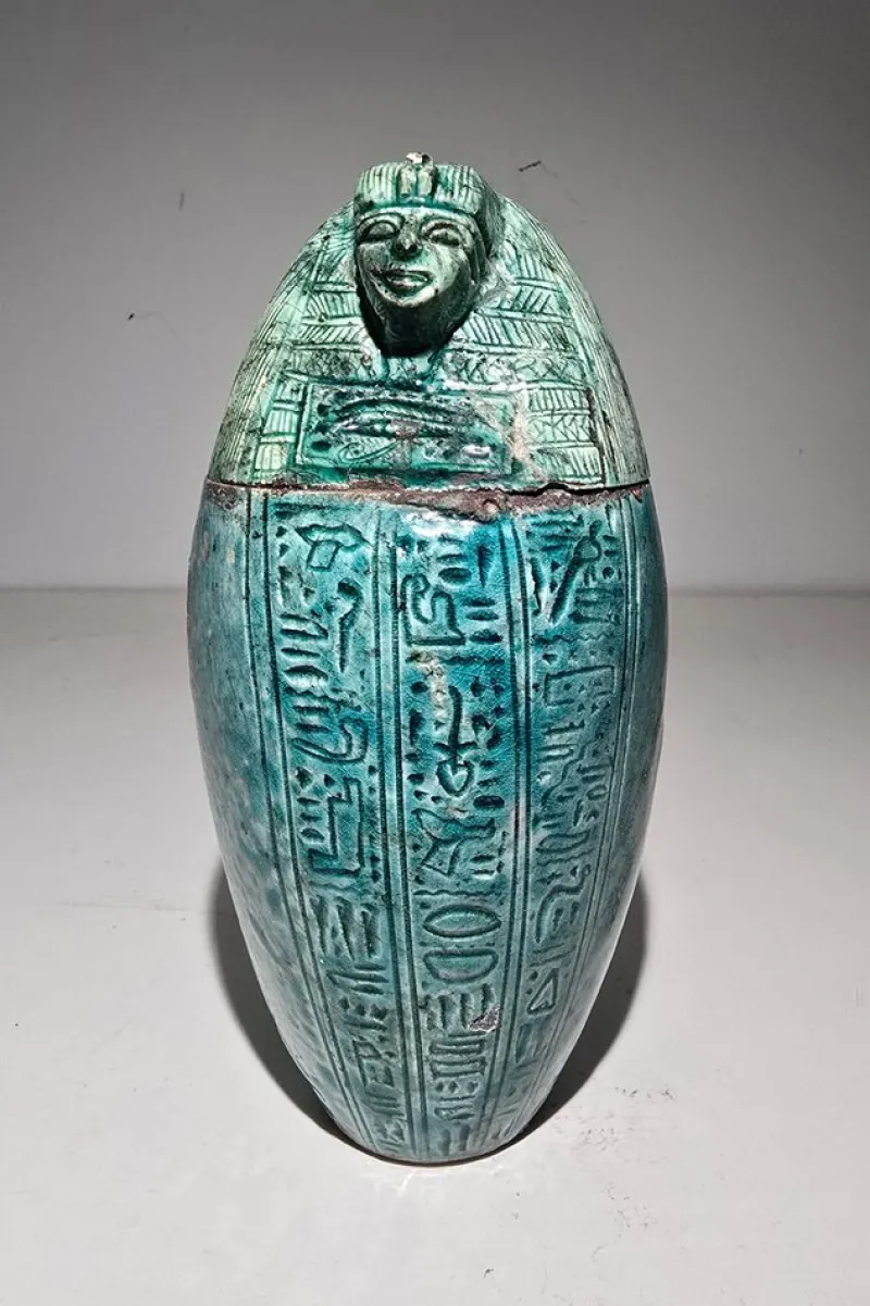 Pamono 19th Century Egyptian Canopic Jar, 1860> Bottles, Carafes & Jugs