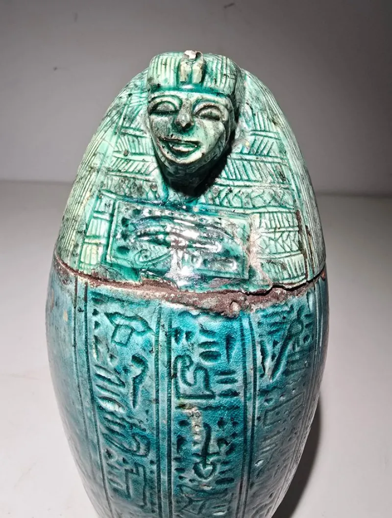 Pamono 19th Century Egyptian Canopic Jar, 1860> Bottles, Carafes & Jugs