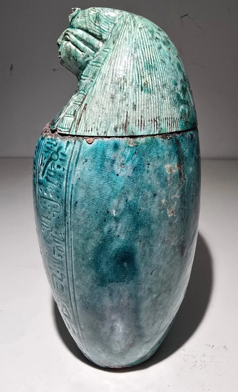 Pamono 19th Century Egyptian Canopic Jar, 1860> Bottles, Carafes & Jugs