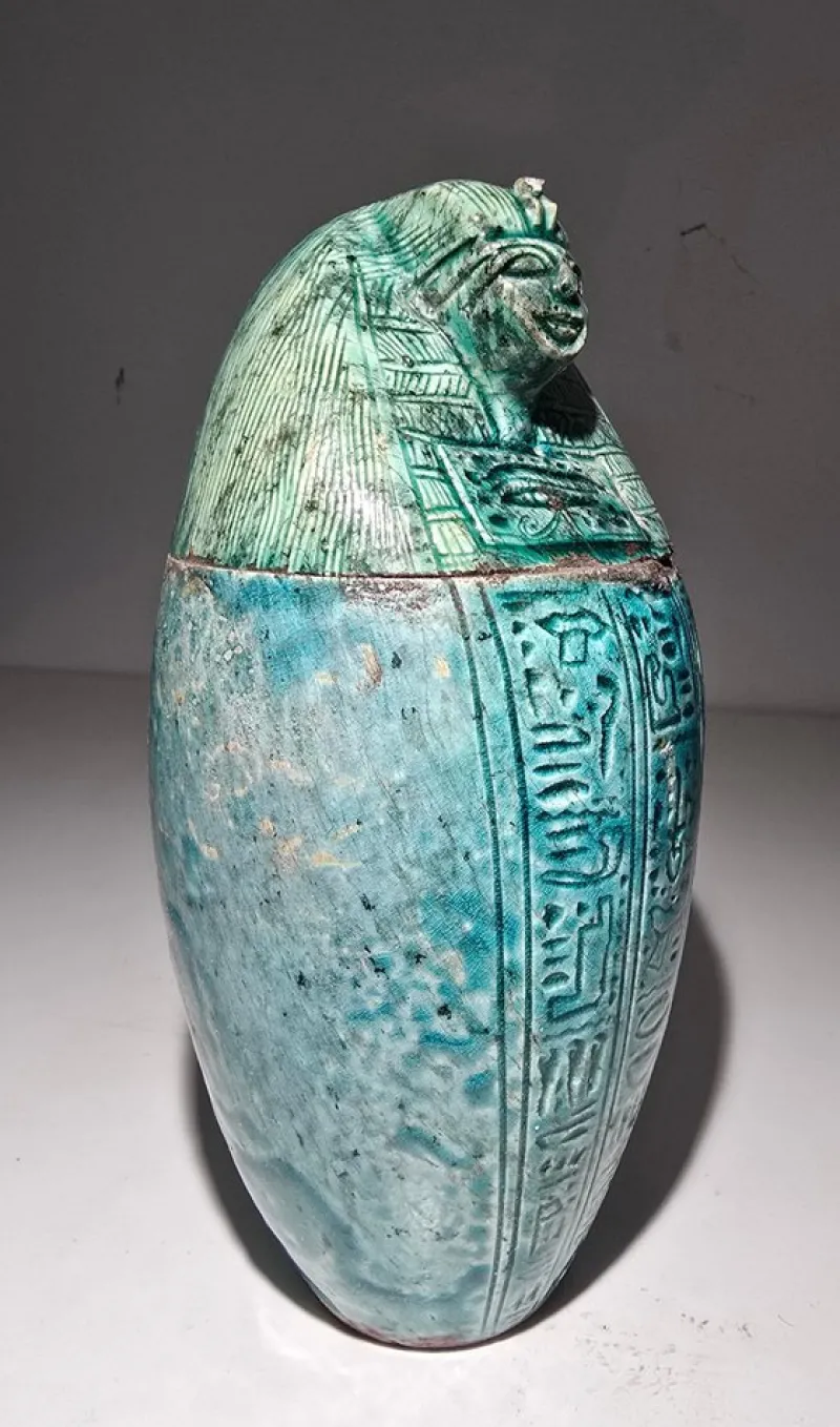 Pamono 19th Century Egyptian Canopic Jar, 1860> Bottles, Carafes & Jugs