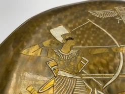 Hot Pamono 20th Century Egyptian Handmade Brass Decorative Wall Plate