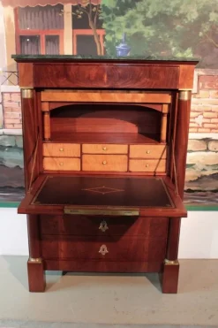 Pamono 19th Century Empire Mahogany Secretaire><noscript><img width=