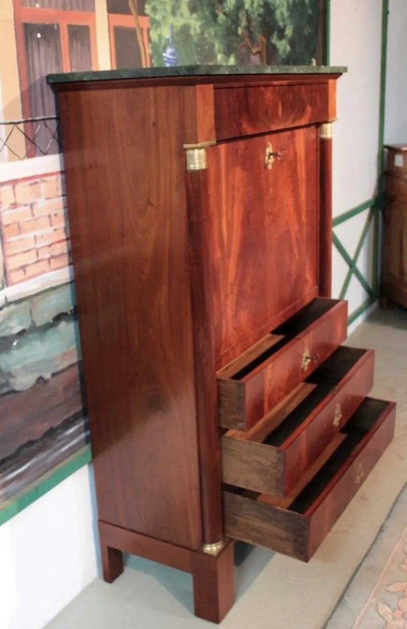 Pamono 19th Century Empire Mahogany Secretaire> Secretaires