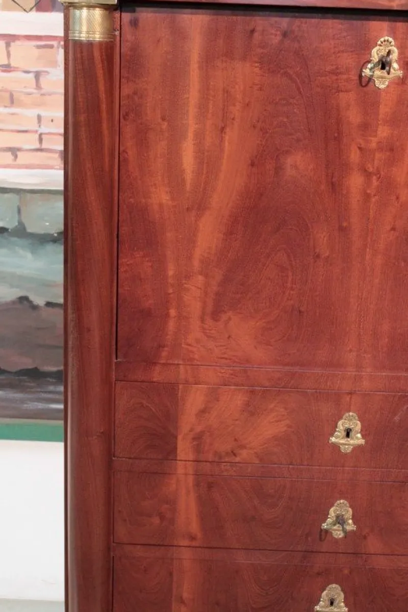 Pamono 19th Century Empire Mahogany Secretaire> Secretaires