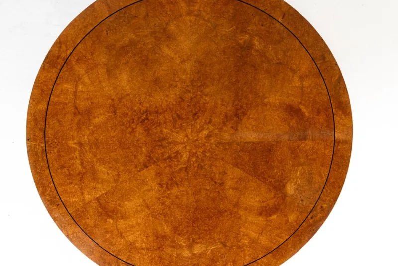Pamono 19th Century English Burr Elm Centre Table> Console Tables