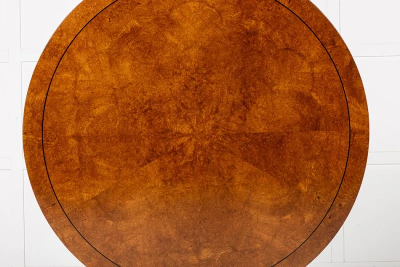 Pamono 19th Century English Burr Elm Centre Table> Console Tables