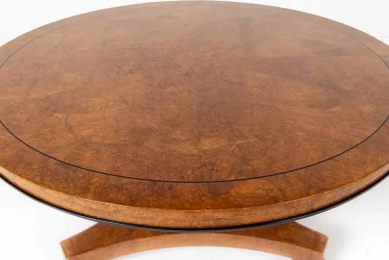 Pamono 19th Century English Burr Elm Centre Table> Console Tables