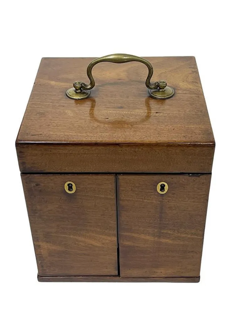 Pamono 19th Century English Medicine Chest by Clay & Abraham, Liverpool> Dressers, Commodes & Chests