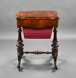 Outlet Pamono 19th Century English Victorian Burr Walnut Games Table, 1860s