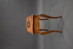 Pamono 19th Century English Victorian Burl Walnut and Marquetry Inlaid Card Table, 1860s><noscript><img width=