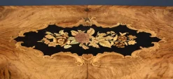 Pamono 19th Century English Victorian Burl Walnut and Marquetry Inlaid Card Table, 1860s><noscript><img width=