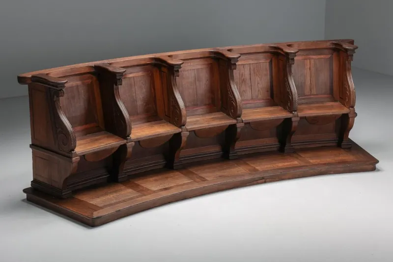 Online Pamono 18th Century Flemish Oak Church Pew, Belgium