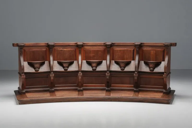 Online Pamono 18th Century Flemish Oak Church Pew, Belgium